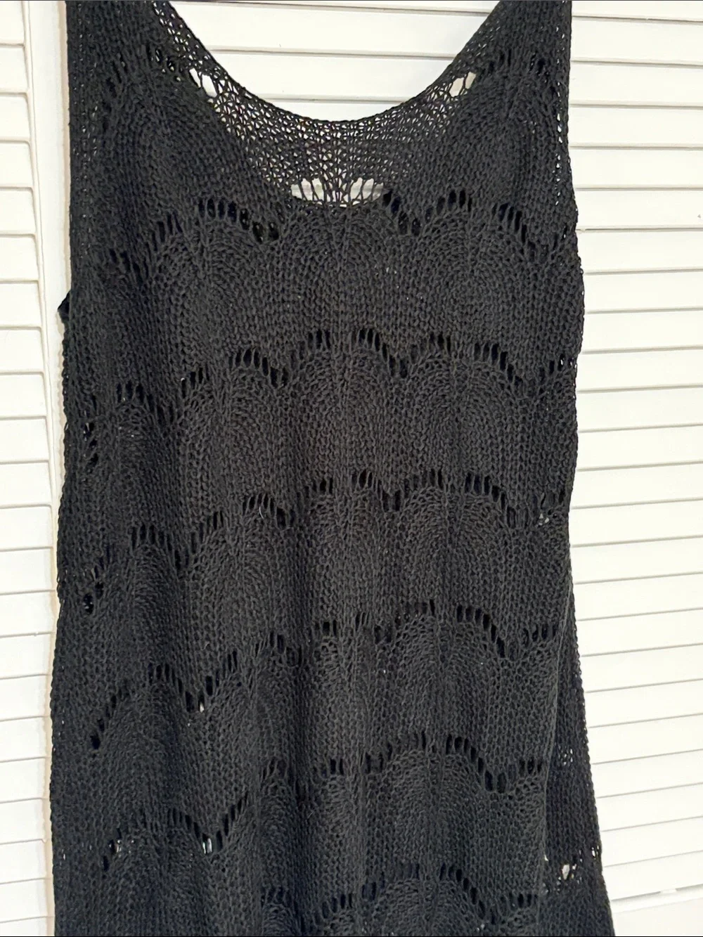 Black Crochet Swim Cover-Up Tunic - Women